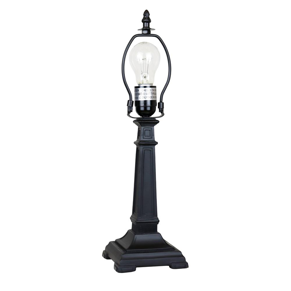 CHLOE Lighting INNES Mission Tiffany-Style Blackish Bronze 1 Light Table Lamp 12'' Wide