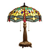 EMPRESS Tiffany-style Dragonfly 2 Light Table Lamp 18'' Shade - CHLOE Lighting