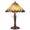INEZ Tiffany-style 2 Light Mission Table Lamp 16'' Shade - CHLOE Lighting