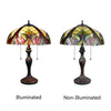 CHLOE Lighting ADIA Victorian Tiffany-Syle Dark Bronze 2 Light Table Lamp 16'' Wide