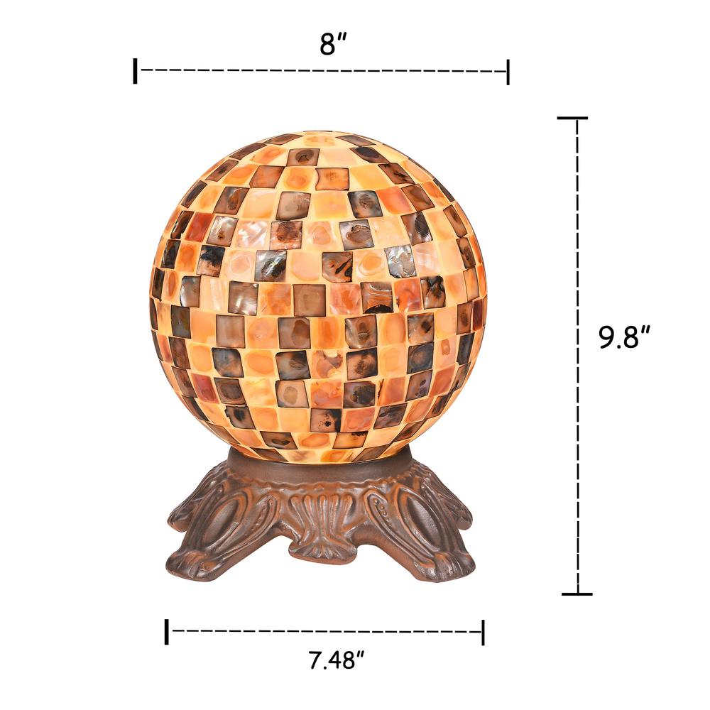 SHELLEY Mosaic 1 Light Dark Bronze Accent Lamp 8'' Wide - CHLOE Lighting