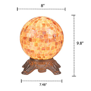 SHELLEY Mosaic 1 Light Dark Bronze Accent Lamp 8'' Wide - CHLOE Lighting