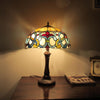 CHLOE Lighting AUGUST Tiffany-style Dark Bronze 2 Light Victorian Table Lamp 16'' Shade