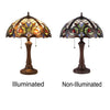 CHLOE Lighting LENNON Tiffany-style Dark Bronze 2 Light Victorian Table Lamp 16'' Shade