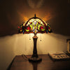 CHLOE Lighting LENNON Tiffany-style Dark Bronze 2 Light Victorian Table Lamp 16'' Shade