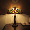 CHLOE Lighting LENNON Tiffany-style Dark Bronze 2 Light Victorian Table Lamp 16'' Shade