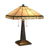 THEROS Tiffany-style 2 Light Mission Table Lamp 16'' Shade - CHLOE Lighting