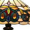 CHLOE Lighting SERENITY Tiffany-style Victorian Dark Bronze 1 Light Table Lamp 12'' Shade