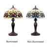 CHLOE Lighting SERENITY Tiffany-style Victorian Dark Bronze 1 Light Table Lamp 12'' Shade