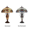CHLOE Lighting SERENITY Victorian Tiffany-style Dark Bronze 3 Light Double Lit Table Lamp 16'' Wide