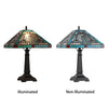 CHLOE Lighting INNES Mission Tiffany-style Blackish Bronze 1 Light Table Lamp 12'' Wide
