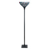 INNES Mission Tiffany-style Blackish Bronze 1 Light Torchiere Lamp 14'' Wide - CHLOE Lighting