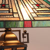 CHLOE Lighting INNES Mission Tiffany-style Blackish Bronze 3 Light Double Lit Table Lamp 16'' Wide