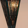 CHLOE Lighting INNES Mission Tiffany-style Blackish Bronze 3 Light Double Lit Table Lamp 16'' Wide