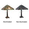 CHLOE Lighting INNES Tiffany-style Blackish Bronze 2 Light Table Lamp 16'' Shade