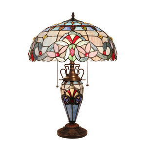 CHLOE Lighting GRENVILLE Victorian-Style Dark Bronze 3 Light Double Lit Table Lamp 18'' Wide