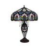 Sunny Tiffany-Style 3-Light Floral Double Lit Table Lamp 18'' Shade - CHLOE Lighting