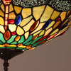 CHLOE Lighting EMPRESS Tiffany-style Dark Bronze 2 Light Semi-Flush 16'' Wide