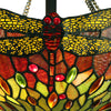 CHLOE Lighting EMPRESS Dragonfly Tiffany-style Dark Bronze 2 Light Semi-Flush 16'' Wide