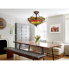CHLOE Lighting EMPRESS Dragonfly Tiffany-style Dark Bronze 2 Light Semi-Flush 16'' Wide