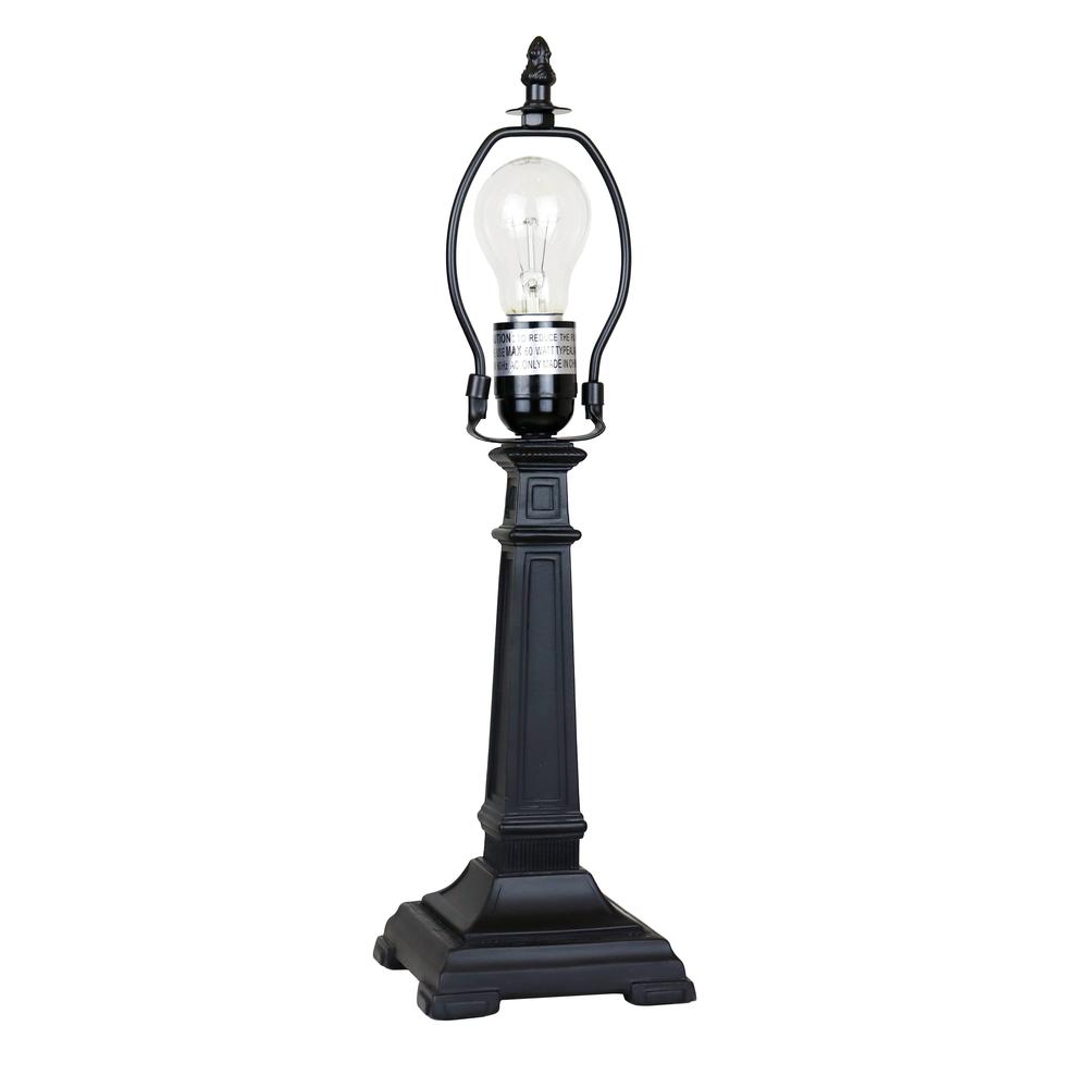 CHLOE Lighting VINCENT Mission Tiffany-Style Blackish Bronze 1 Light Table Lamp 12'' Wide