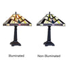 CHLOE Lighting VINCENT Mission Tiffany-Style Blackish Bronze 1 Light Table Lamp 12'' Wide