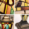 CHLOE Lighting VINCENT Tiffany-Style Blackish Bronze 3-Light Mission Double-Lit Table Lamp 16'' Shade