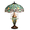 Sunniva Dragonfly Tiffany-Style 3-Light Double Lit Table Lamp 16'' Shade - CHLOE Lighting