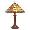 GODWINE Tiffany-style 2 Light GeometricTable Lamp 16'' Shade - CHLOE Lighting