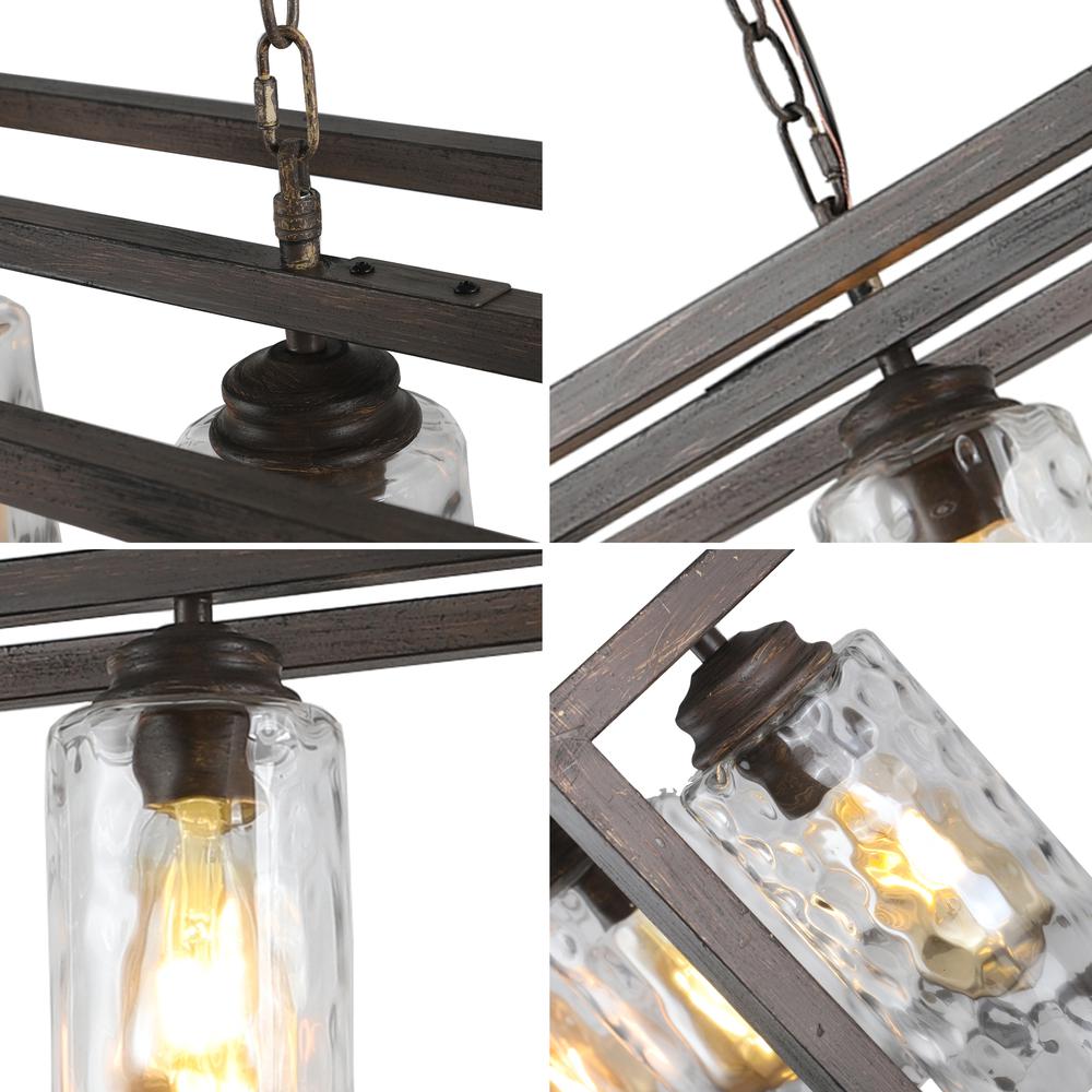 CHLOE Lighting Farmhouse-Style 4 Light Semi-Flush Fixture 24'' Wide