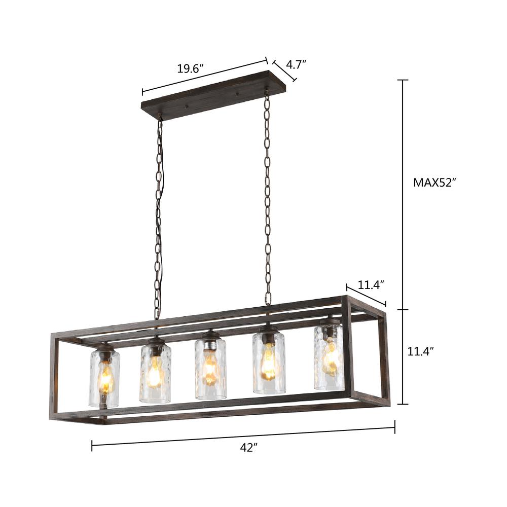 CHLOE Lighting Farmhouse-Style 4 Light Semi-Flush Fixture 24'' Wide