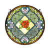 CHLOE Lighting ENCHANTED Tiffany-Style Floral Stained Glass Window Panel 25'' Height