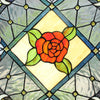 CHLOE Lighting ENCHANTED Tiffany-Style Floral Stained Glass Window Panel 25'' Height