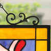 CHLOE Lighting ORIENTAL Tiffany-Style Floral Stained Glass Window Panel 34'' Wide