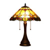 CHLOE Lighting HOWARD Tiffany-style 2 Light Table Lamp 16'' Shade