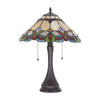 CHLOE Lighting HOWARD Tiffany-style 2 Light Table Lamp 16'' Shade