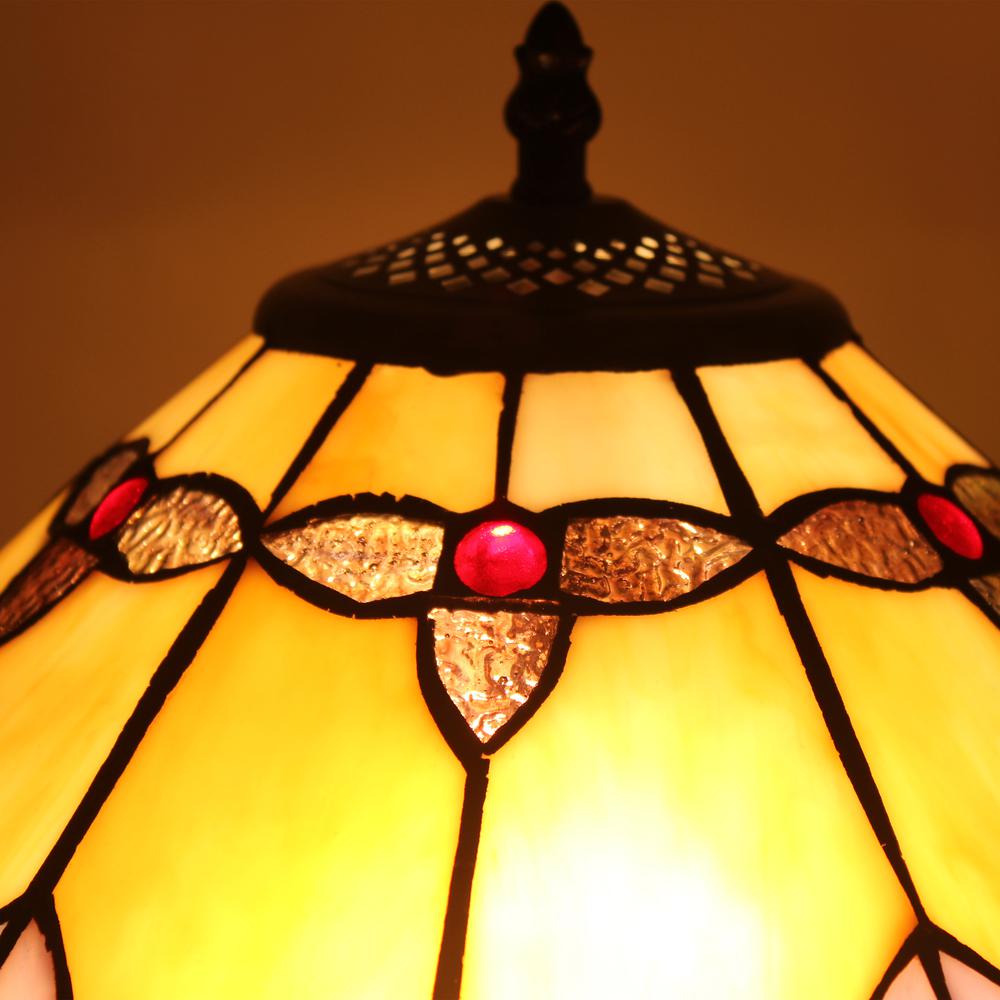 CHLOE Lighting HOWARD Tiffany-style 2 Light Table Lamp 16'' Shade