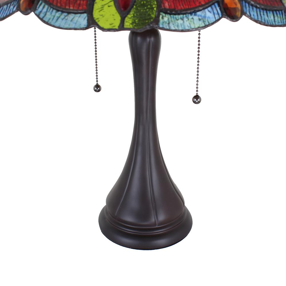 CHLOE Lighting HOWARD Tiffany-style 2 Light Table Lamp 16'' Shade