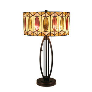 Gimm Geometric Style 2-Light Table Lamp 15'' Shade - CHLOE Lighting