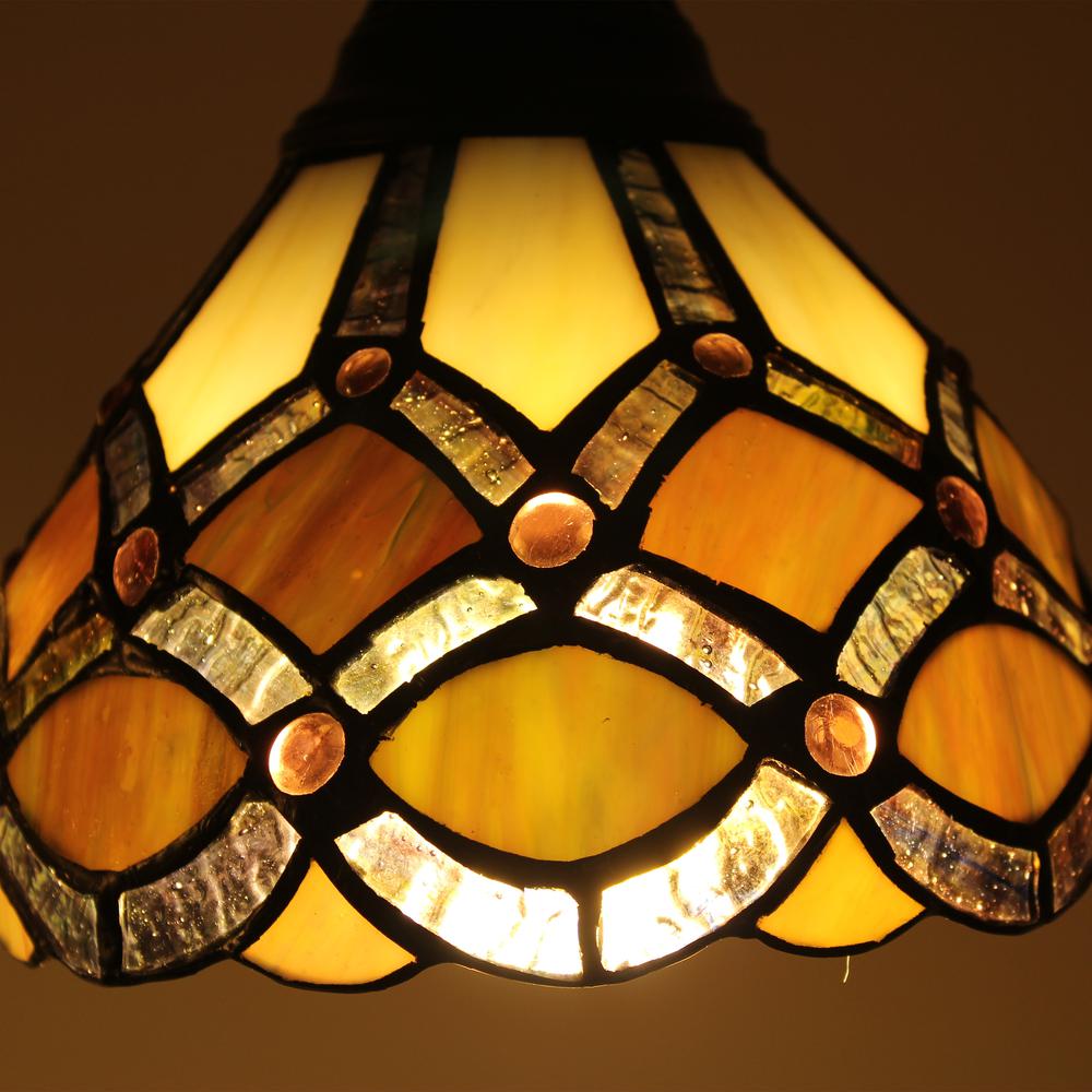 CHLOE Lighting GEORGIA Tiffany-Style Victorian Stained Glass Mini Chandelier 21'' Width