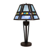 Retro-Style Stained Glass 1-Light Table Lamp 14'' Shade - CHLOE Lighting
