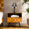 Retro-Style Stained Glass 1-Light Table Lamp 14'' Shade - CHLOE Lighting