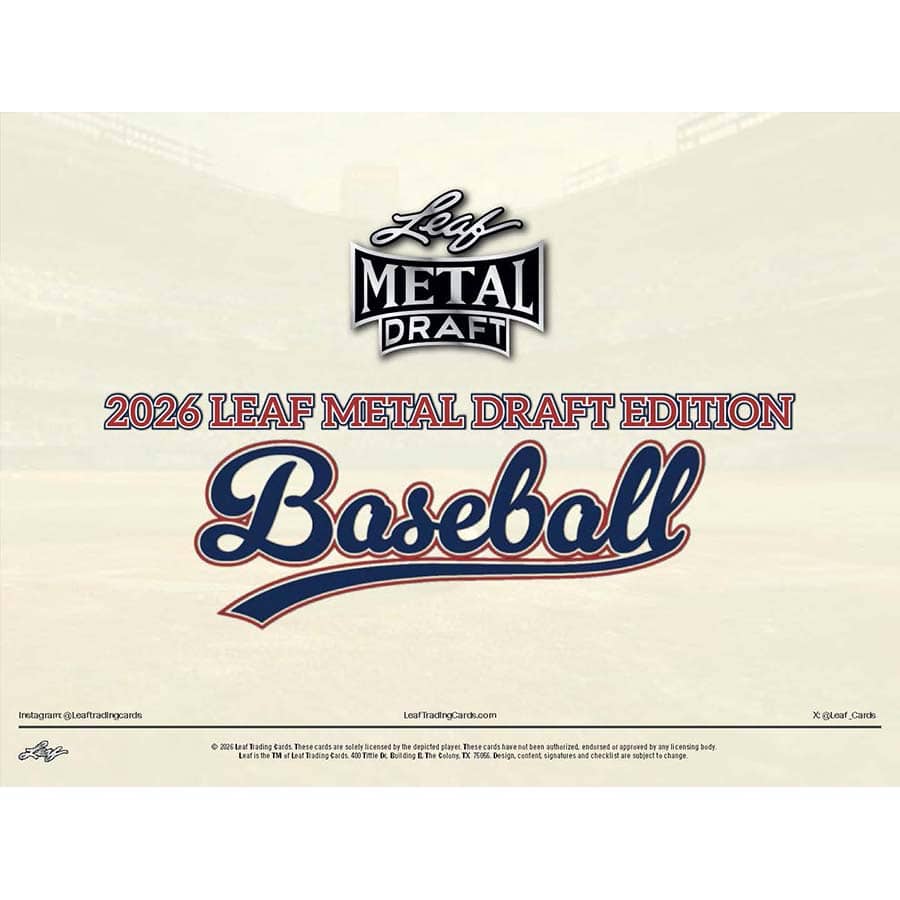 Leaf Trading Cards -  Metal - 2026 Leaf Metal Draft Edition Baseball Hobby Pre-Order