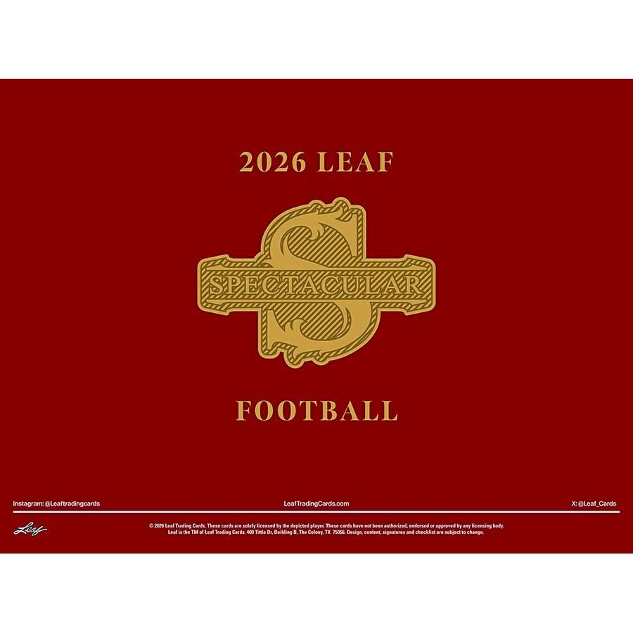 Leaf Trading Cards -  Spectacular - 2026 Leaf Spectacular Football Hobby Pre-Order