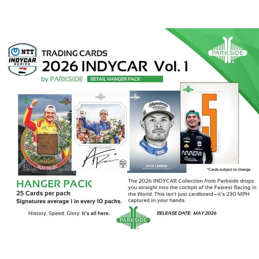 Parkside Collectibles Inc -  Indycar - 2026 Parkside Indycar Collection Volume 1 Hanger Packs Pre-Order