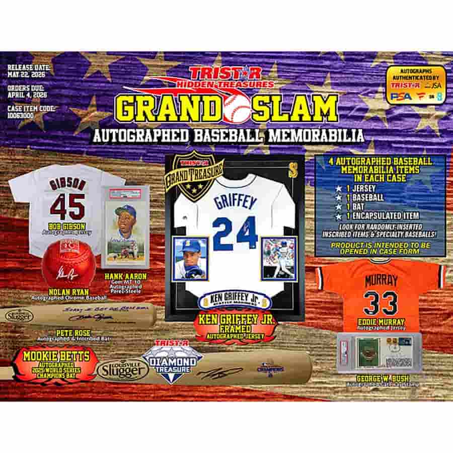 Tri-Star Productions Inc -  Grand Slam - 2026 Tristar Ht Grand Slam Autographed Baseball Memorabilia Pre-Order