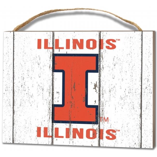 Illinois Fighting Illini Small Plaque - Weathered Logo -