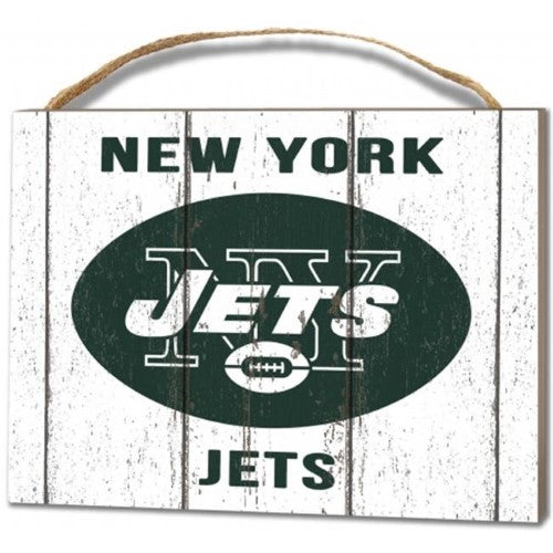 New York Jets Small Plaque - Weathered Logo -