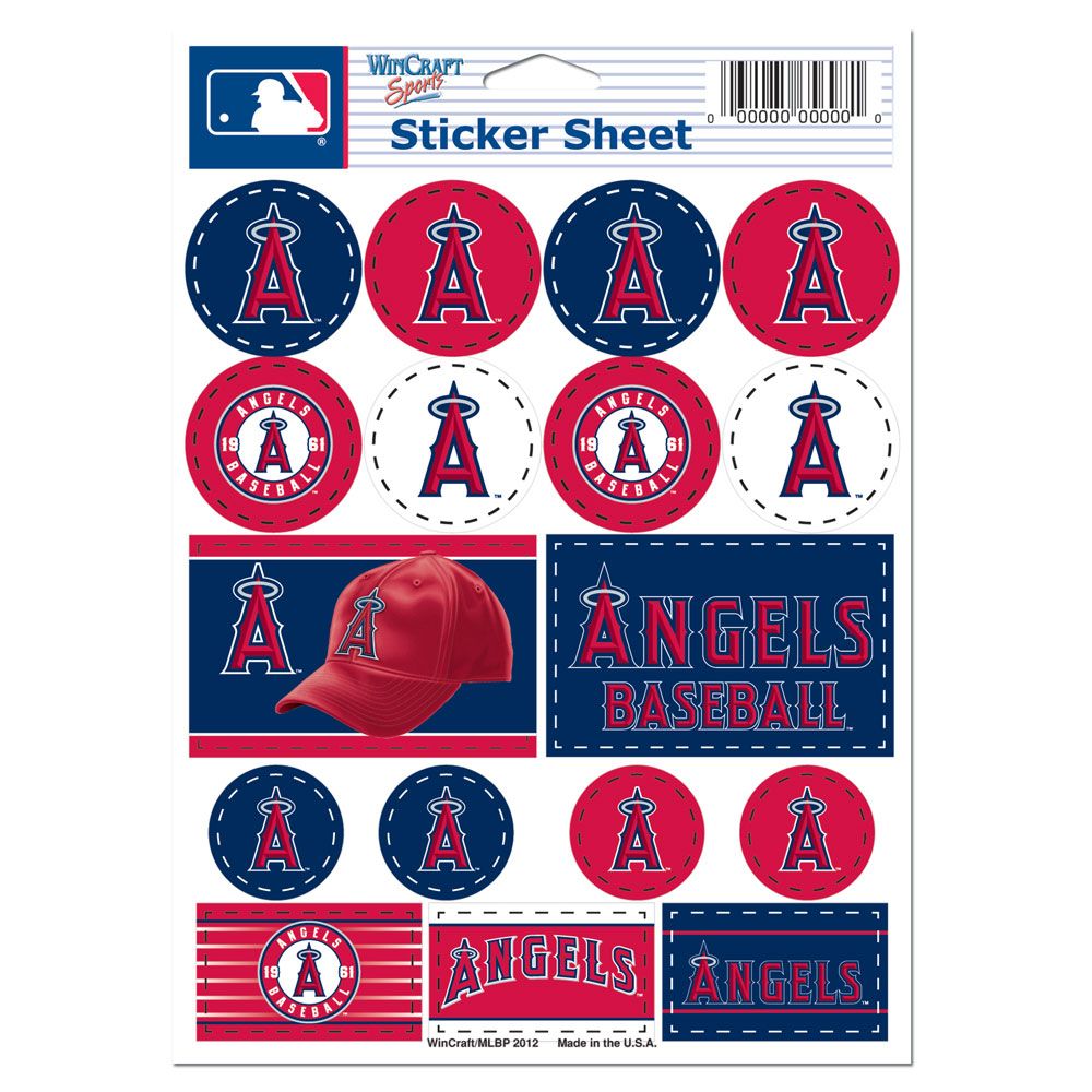 Los Angeles Angels Decal Sheet 5x7 Vinyl - WinCraft