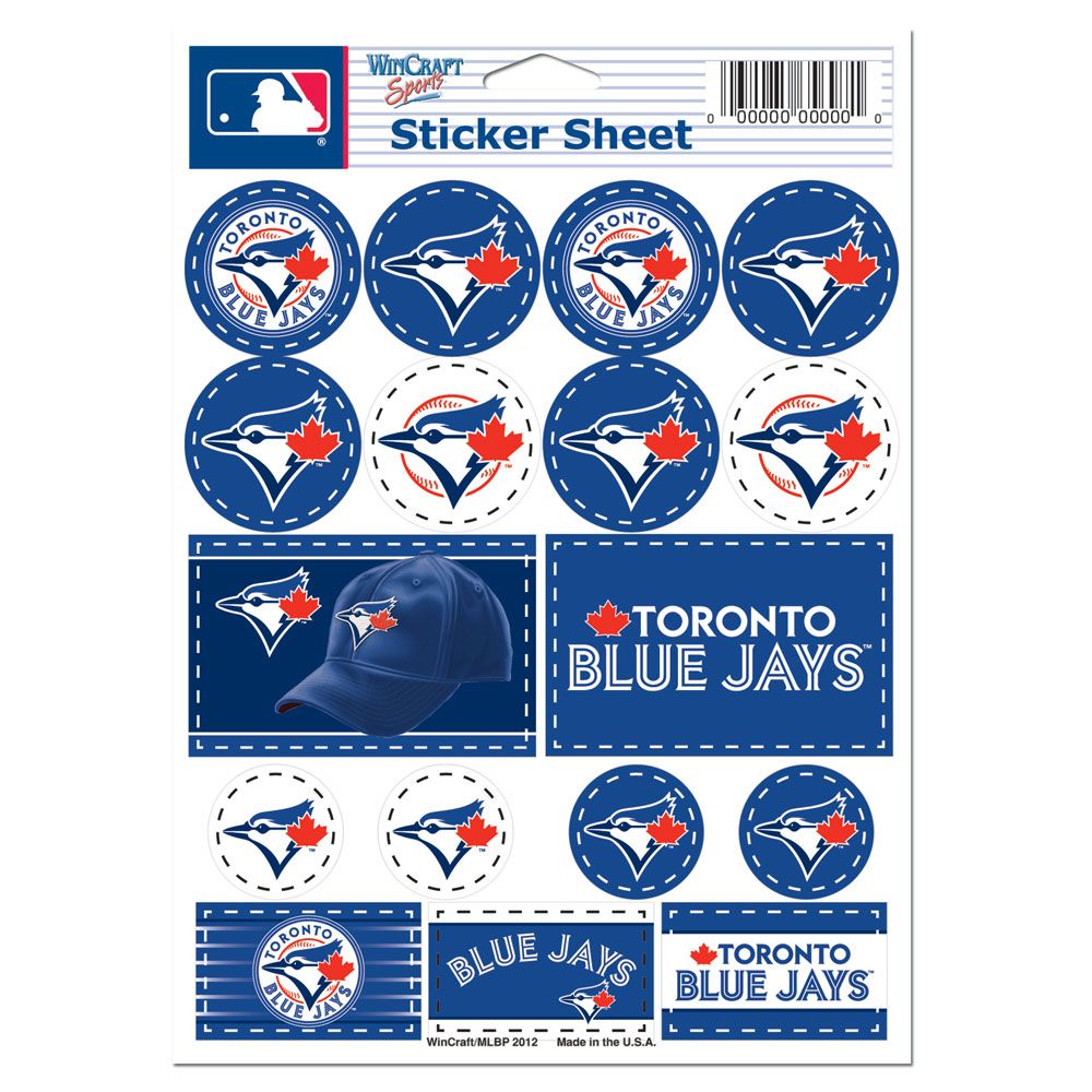 Toronto Blue Jays Decal Sheet 5x7 Vinyl - WinCraft
